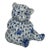Andrea by Sadek Blue / White Fishnet Teddy Bear Figurine For Sale