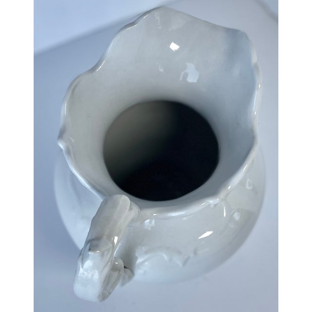 Late 19th Century 1892 Antique Ironstone Large 12" Pitcher or Vase by Mellor & Co. Etruria Pottery For Sale - Image 5 of 7