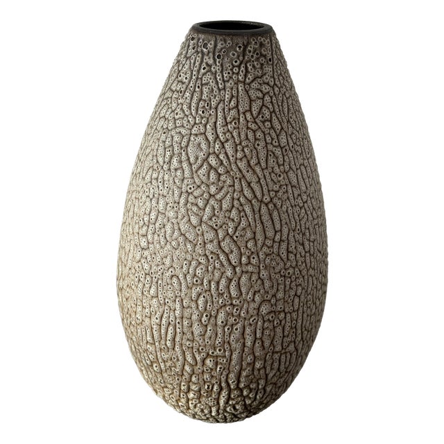 Hand-Thrown Ceramic Vase with Shrink Glaze by Albert Kiessling, 1950s For Sale
