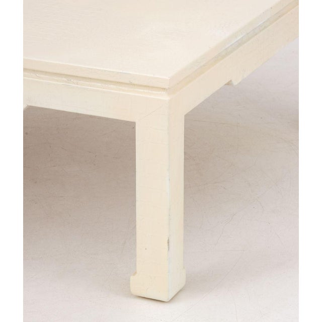 Karl Springer Attr. Faux Crocodile Coffee Table For Sale In New York - Image 6 of 7