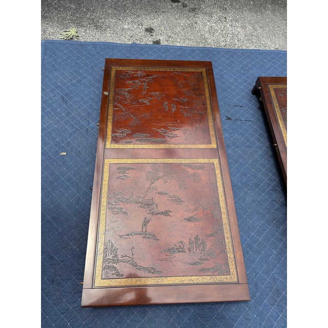 Brown Drexel Heritage Mid-Century Vintage Chinoiserie Dining Table For Sale - Image 8 of 11