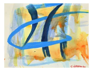 Giorgio Lo Fermo, Abstract Composition, Original Tempera and Watercolor, 2020