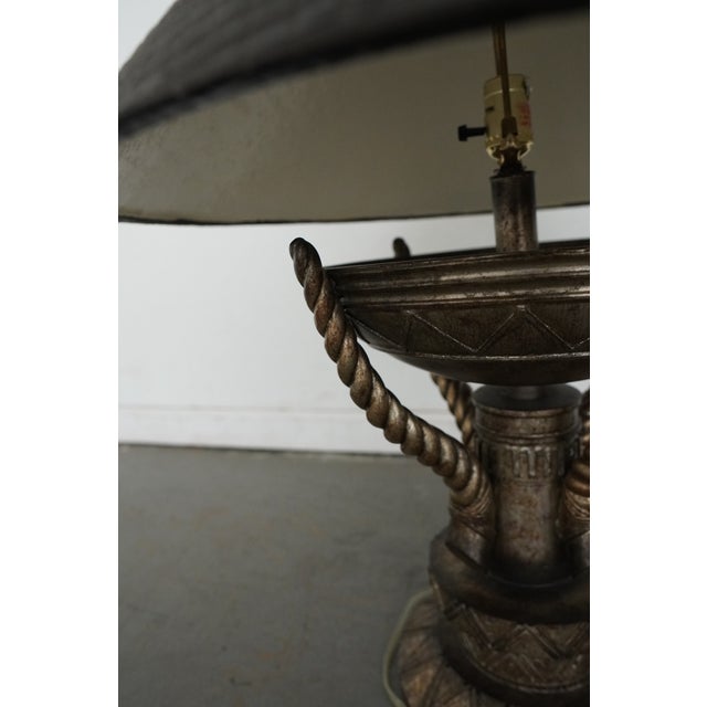 Black Vintage Mediterranean Leeazanne Bronze Table Lamp For Sale - Image 8 of 13