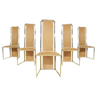 Dining Chairs by Alain Delon, France, 1980s, Set of 5 For Sale
