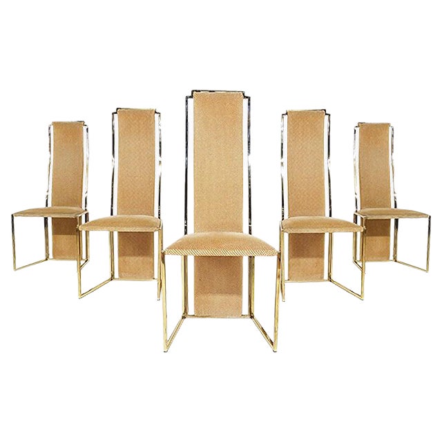 Dining Chairs by Alain Delon, France, 1980s, Set of 5 For Sale