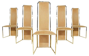 Dining Chairs by Alain Delon, France, 1980s, Set of 5