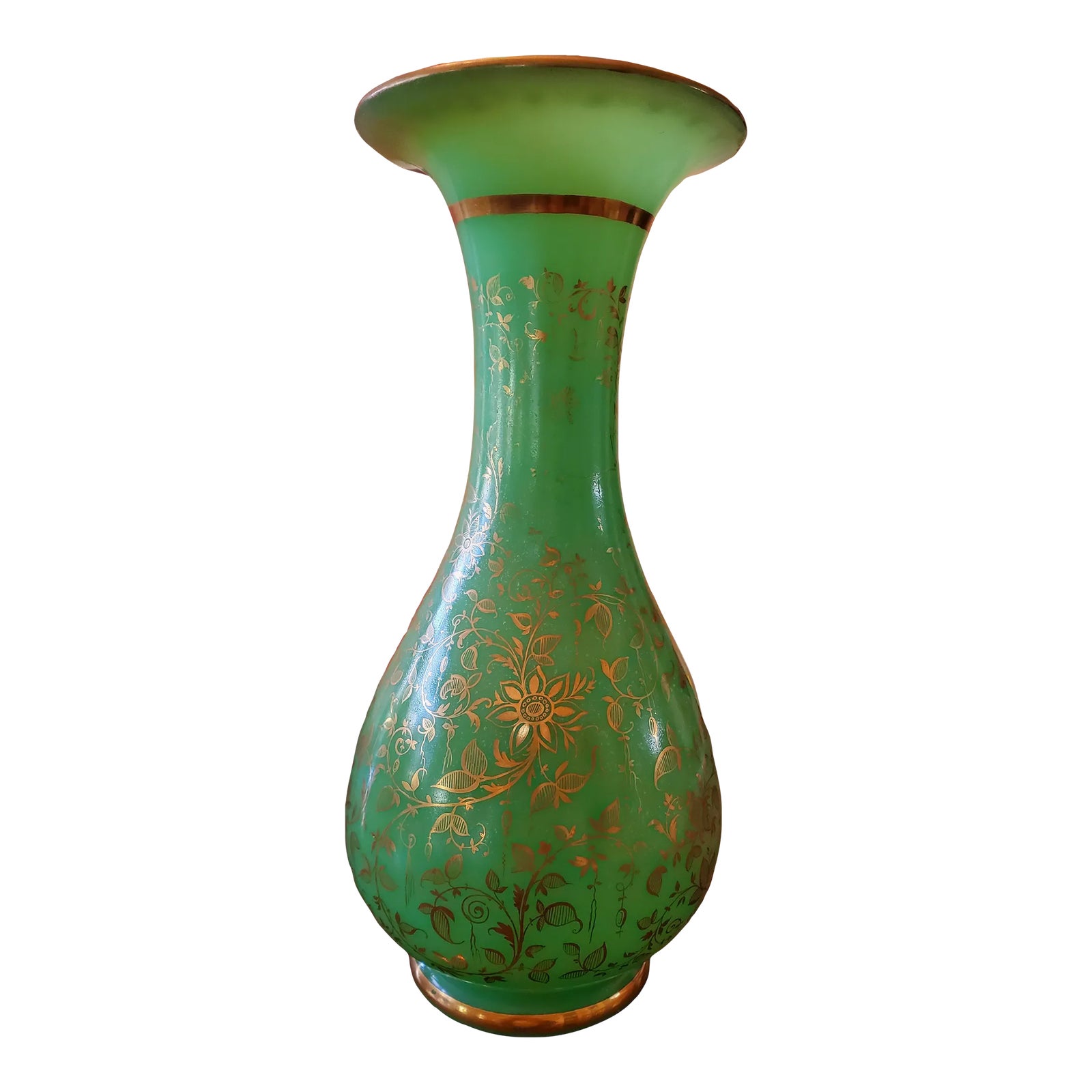 工芸品 baccarat Baccarat Crystal - Signed Swirl Bambous Round Casket Box