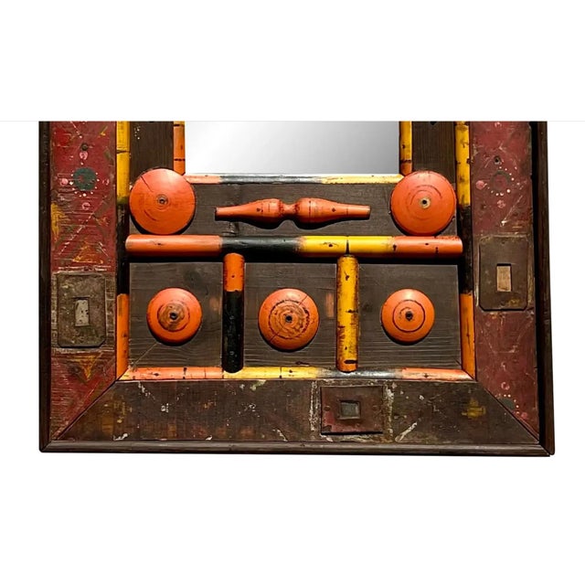 Vintage Boho Found Object Assemblage Mirror For Sale - Image 13 of 13