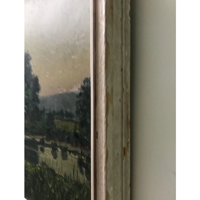 1930s Otto Clénin, Au bord de l'étang, 1930, Oil on Wood, Framed For Sale - Image 5 of 7