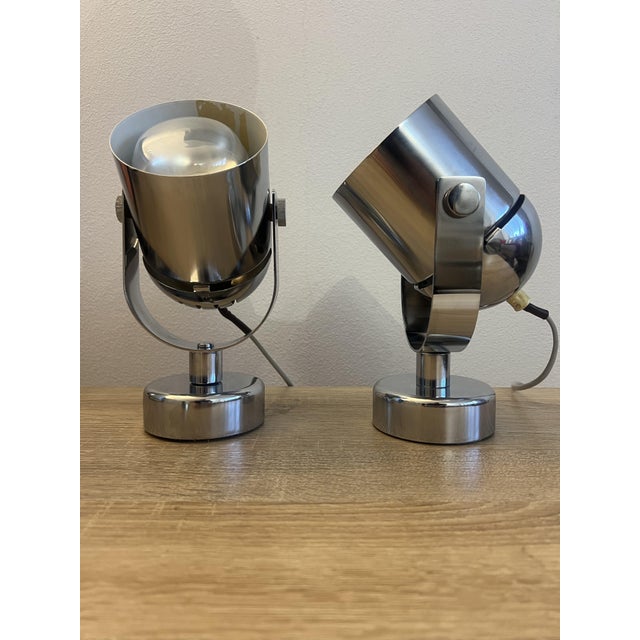 Silver Table Lamps by Stanislav Indra for Combi Lux, 1970s, Set of 2 For Sale - Image 8 of 8