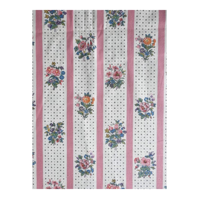 Rare Antique Morton Sundour Upholstery Fabric Chartsworth 5 Yards Floral 1920s For Sale