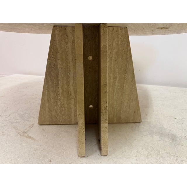 Vintage Italian Pear Shaped Travertine Coffee Table, 1980s For Sale - Image 16 of 17