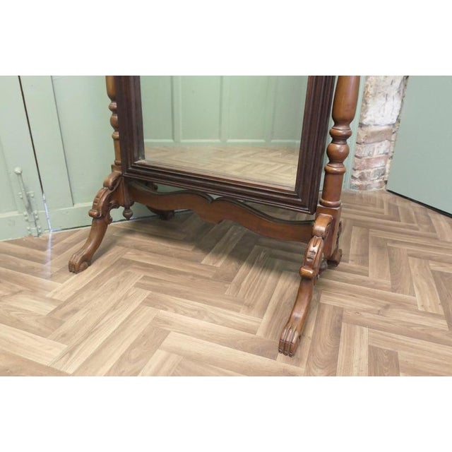 Carved Cheval Dressing Mirror, 1900 For Sale - Image 4 of 7