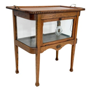 Art Nouveau Tea Cabinet with Serving Tray, 1900s For Sale