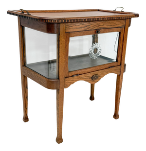 Art Nouveau Tea Cabinet with Serving Tray, 1900s