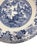 English Antique Blue& White Willow Shanghai Ironstone Soup Plate 8.5" D For Sale - Image 3 of 5