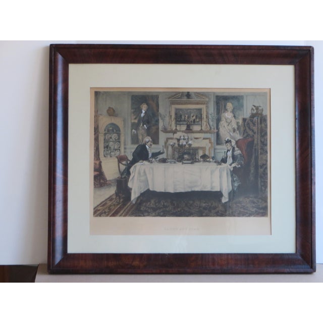 William Dendy Sadler Darby Joan At Dinner Table Hand Colored