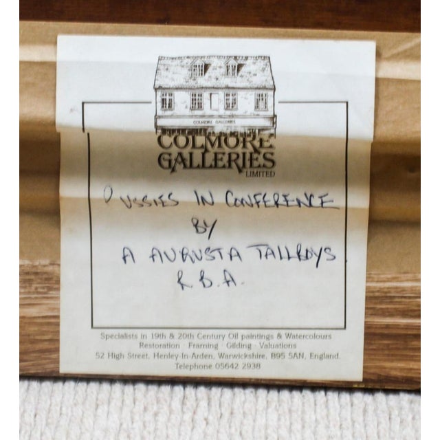 Agnes Augusta Talboys, Pussies in Conference, 19th Century, Oil on Canvas, Framed For Sale - Image 11 of 13