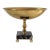 Vintage Brass Bowl on a Italian Fine Marble Pedestal Base. For Sale