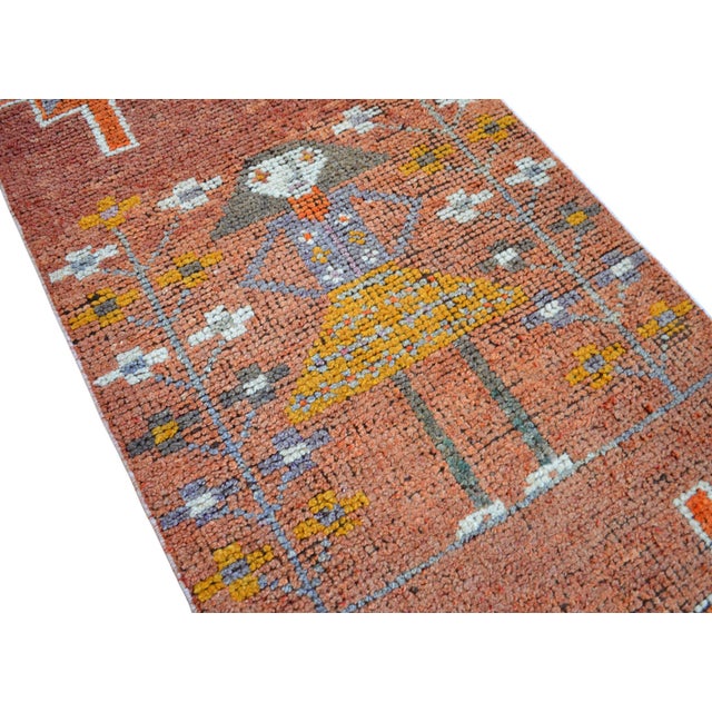 1960s Vintage Hand Knotted Turkish Runner For Sale - Image 9 of 15