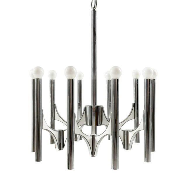 Mid-Century Chandelier by Gaetano Sciolari, Italy, 1960s For Sale