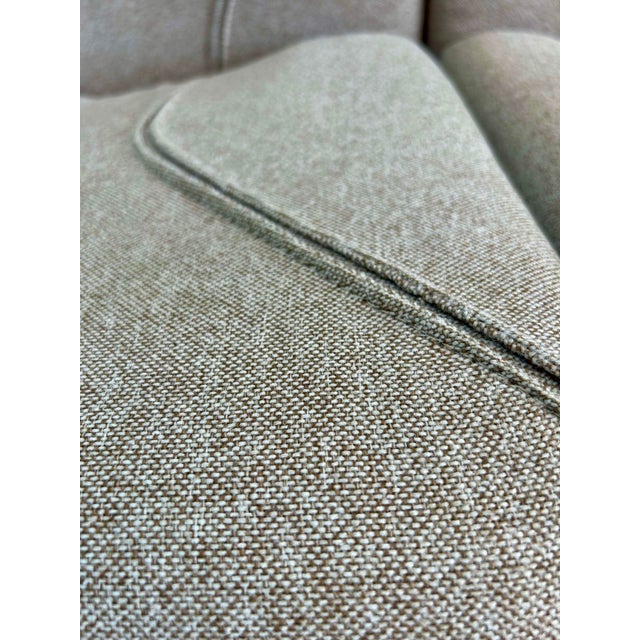 Beige Vintage Modular Armchairs and Coffee Table in Beige and Brown Wool, Germany, 1970s, Set of 6 For Sale - Image 8 of 18