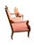 Late 19th Century Pink Parlor Set of Victorian Settee + 2 Chairs With Burl Veneer For Sale In Indianapolis - Image 6 of 11