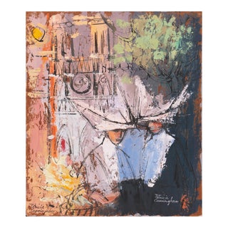 'Nuns at Notre-Dame' by Patricia Stanley Cunningham, Paris, Munich, Woman Modernist, Art Institute of Chicago, Smithsonian, Carmel For Sale