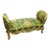 Baroque Style Green Tufted Bench For Sale