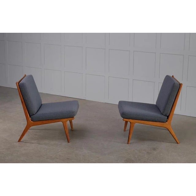Brown Set of Easy Chairs attributed to Karl-Erik Ekselius, Sweden, 1960s For Sale - Image 8 of 11