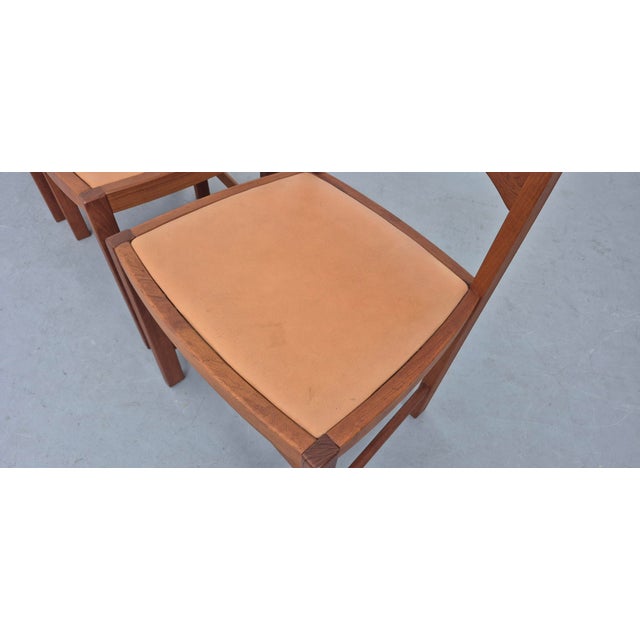 Danish Modern Teak and Leather Dining Chairs by Mikael Laursen, 1970s, Set of 4 For Sale - Image 14 of 18