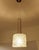 Set of 3 large Vintage mid century pendant light featuring a cylindrical structured murano glass shade mounted on an...