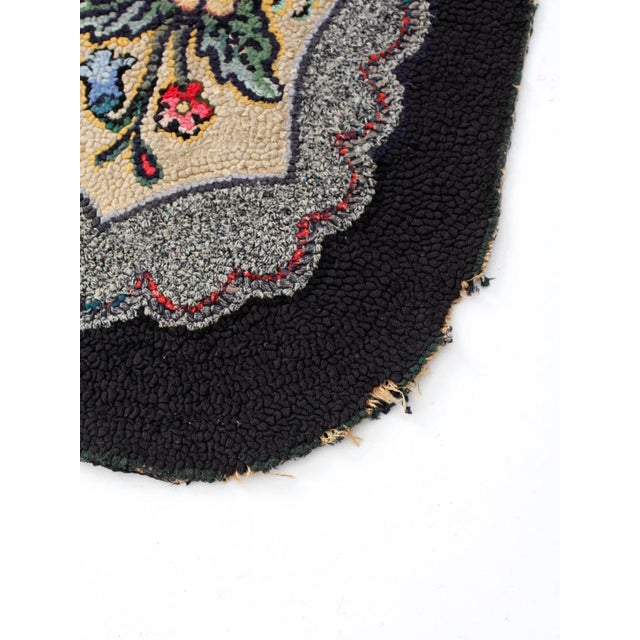 Textile Antique Hooked Rug For Sale - Image 7 of 10