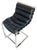 Pr. Of Vintage Rh Black Leather & Chrome Bar Stools For Sale - Image 11 of 18