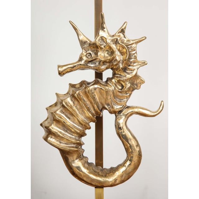 Bespoke Seahorse Bronze Table Lamps - A Pair For Sale In New York - Image 6 of 10
