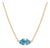 Swiss Blue Topaz Heart Necklace | Dainty Gemstone Everyday Necklace | December Birthstone Necklace For Sale
