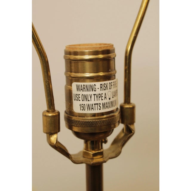 Vintage Wrought Iron and Glass Floor Lamp For Sale - Image 10 of 13