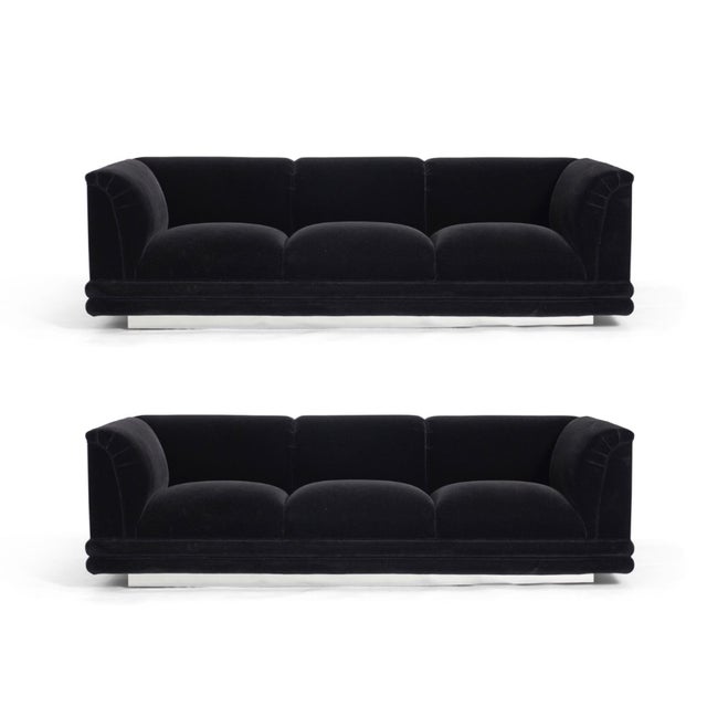 Jay Spectre Sofas on Chrome Bases For Sale - Image 10 of 10