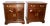 Late 20th Century Wellington Hall Mahogany Side Table Chests - A Pair For Sale