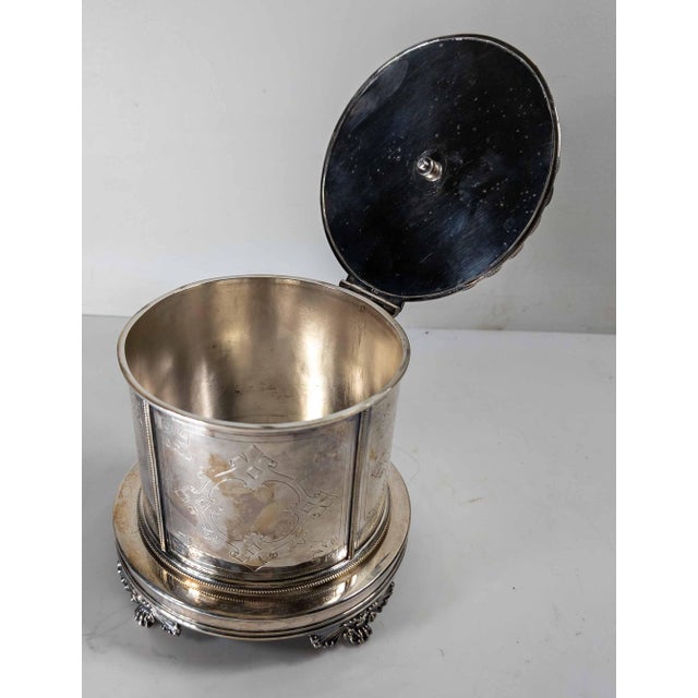 Metal 19th Century English Sheffield Silverplate Biscuit Jar For Sale - Image 7 of 15