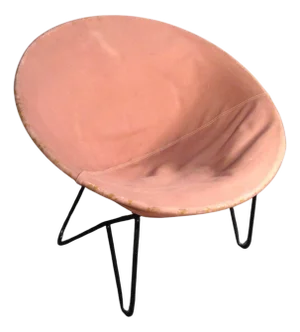 1960s Vintage Modern Style Canvas Lounge Chair