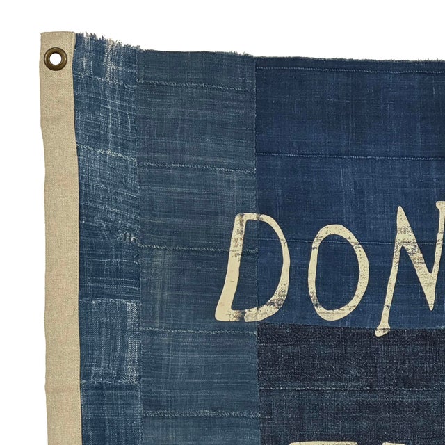 This unique cotton flag is crafted from vintage African textiles. Item pictured is the exact one you will receive. Printed...