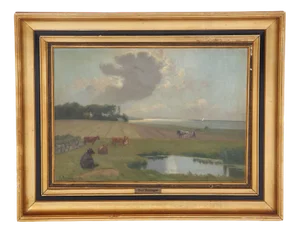Professor Fritz Albert Christian Rüdinger, Landscape, 1922, Acrylic on Canvas, Framed