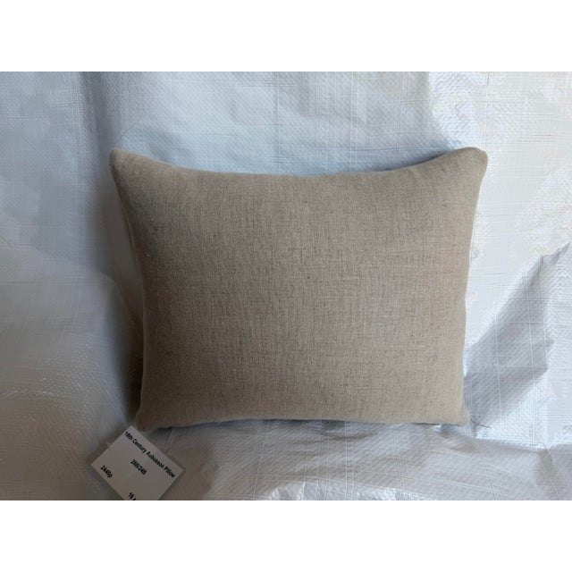 Textile 18th Century French Aubusson Wool Tapestry Pillow With Floral Medallion Style For Sale - Image 7 of 7