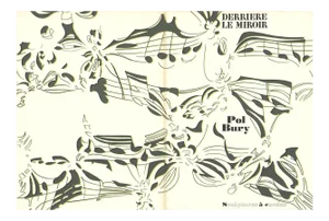 Pol Bury Dlm No. 209 Cover 15" X 22" Lithograph 1974 Green, White Notes, Music