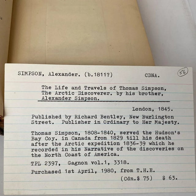 1st Edition Book: The Life and Travels of Thomas Simpson by Alexander Simpson For Sale - Image 4 of 11