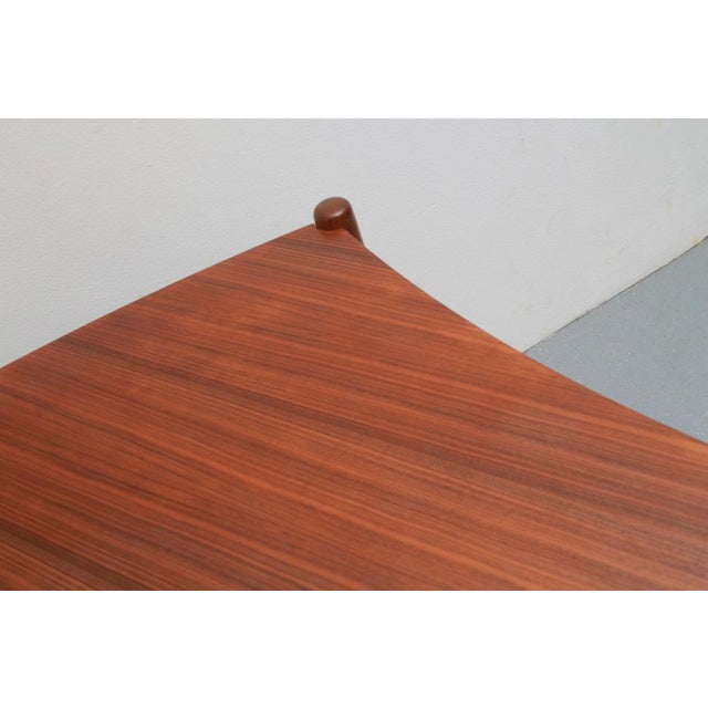 Wood Curved Coffee Table in Walnut, 1965 For Sale - Image 7 of 14