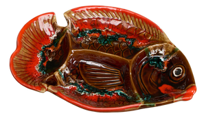 Large Mid-Century Studio Pottery Fish Bowl from Vallauris, France, 1950s