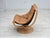 Scandinavian Swivel Armchair in Leather and Bentwood, 1980s For Sale - Image 16 of 18