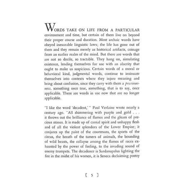 "Decadence: The Strange Life of an Epithet" 1979 Gilman, Richard For Sale - Image 4 of 4